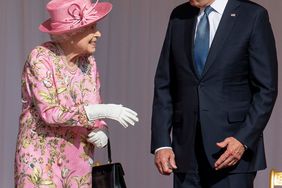 WINDSOR, ENGLAND - JUNE 13: Queen Elizabeth II and U.S. President Joe Biden at Windsor Castle on June 13, 2021 in Windsor, England. Queen Elizabeth II hosts US President, Joe Biden and First Lady Dr Jill Biden at Windsor Castle. The President arrived from Cornwall where he attended the G7 Leader's Summit and will travel on to Brussels for a meeting of NATO Allies and later in the week he will meet President of Russia, Vladimir Putin. (Photo by Mark Cuthbert - Pool/UK Press via Getty Images)