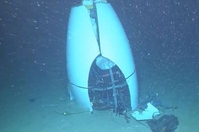 he Coast Guard Marine Board of Investigation releases remotely operated vehicle footage of the Titan submersible’s tail cone in support of the hearing in North Charleston, Sept. 17, 2024