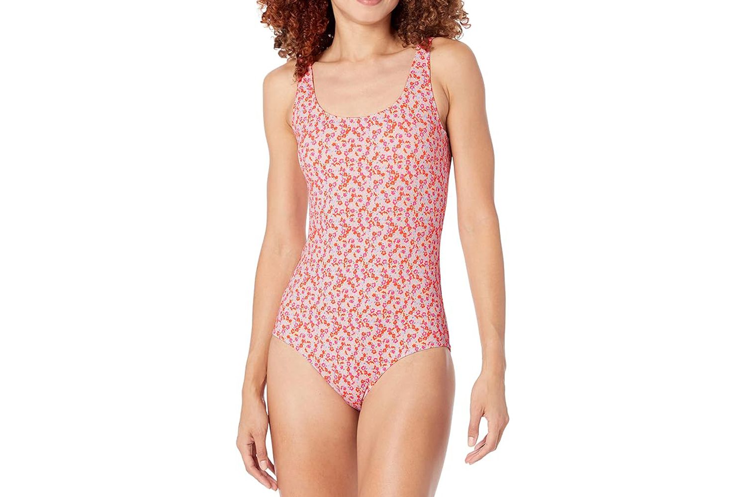 Amazon Essentials Women's One-Piece Coverage Swimsuit (Available in Plus Size)