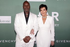 Corey Gamble and Kris Jenner attend the amfAR Palm Beach Gala 