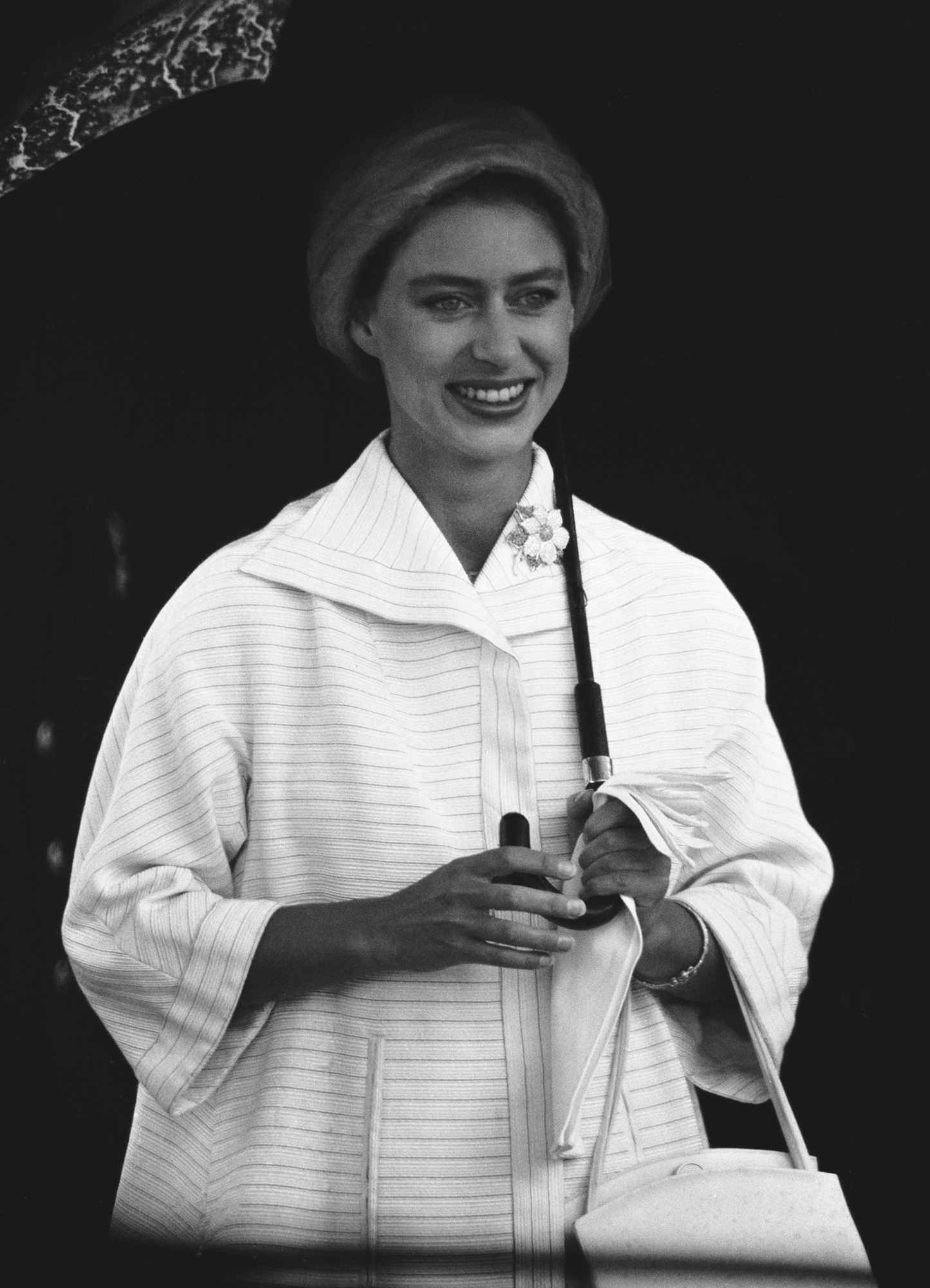 Princess Margaret, Countess of Snowdon (1930 - 2002) arrives in England after her tour of Canada, 12th August 1958