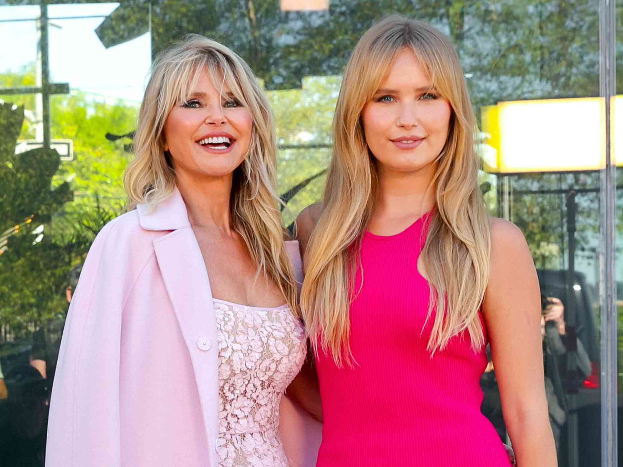 Christie Brinkley and Sailor Brinkley are seen arriving at the 'Michael Kors' Fashion Show on September 14, 2022 in New York City