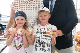 Princess Charlene and Prince Albert Pose with Twins as They Graduate from Water Safety Camp. Credit: Prince's Palace of Monaco