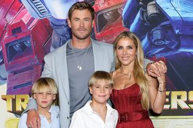 SASHA HEMSWORTH, CHRIS HEMSWORTH, TRISTAN HEMSWORTH and ELSA PATAKY attends the Australian Premiere of 'Transformers One' at IMAX Sydney on September 11, 2024 in Sydney, NSW Australia 'Transformers One' Australian Premiere - 11 Sep 2024