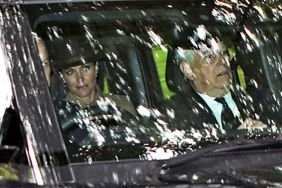 Prince William drives Prince Andrew and Catherine Princess of Wales to Crathie church