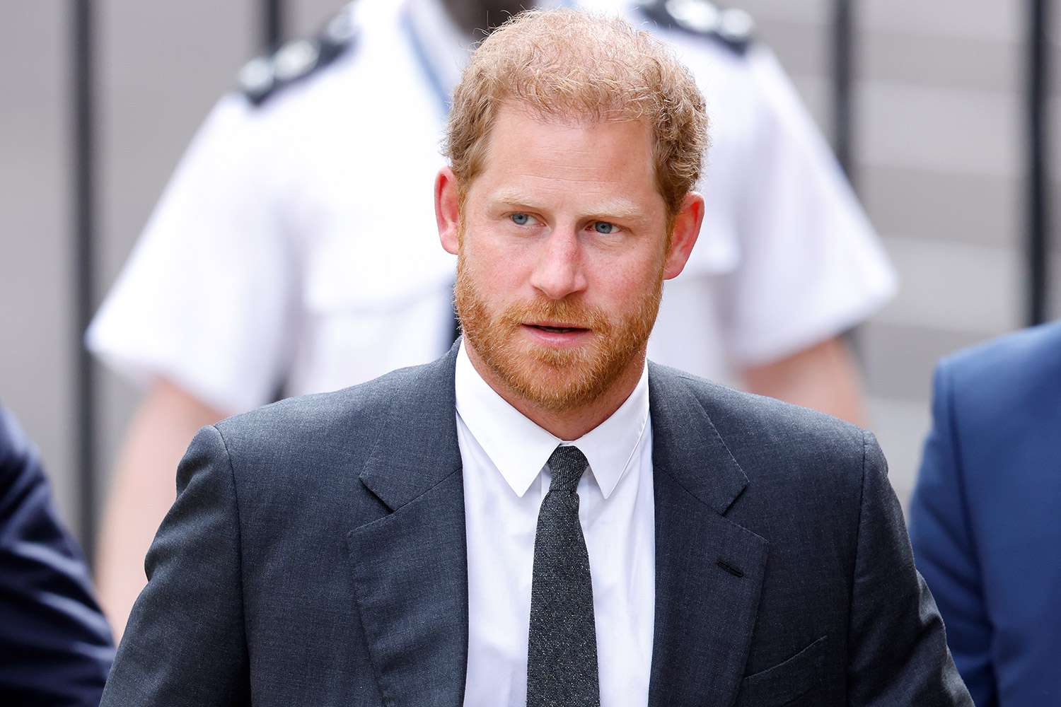 Prince Harry, Duke of Sussex arrives at the Royal Courts of Justice on March 30, 2023 in London, England