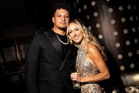 Patrick Mahomes and Brittany Mahomes at the Sports Illustrated Swim Issue Launch Party held at the Hard Rock Hotel on May 16, 2024 in New York, New York.