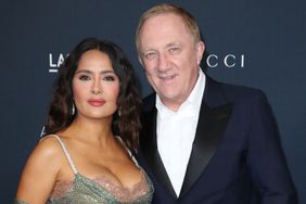 Salma Hayek-Pinault (left) and François-Henri Pinault in Los Angeles on Nov. 5, 2022