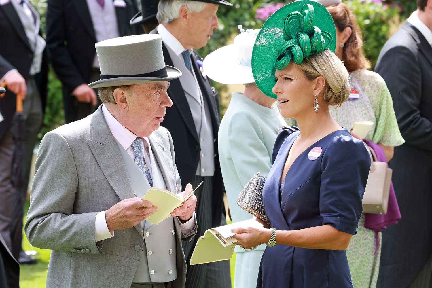 Lord Andrew Lloyd Webber Zara Tindall attend day two of Royal Ascot 2023