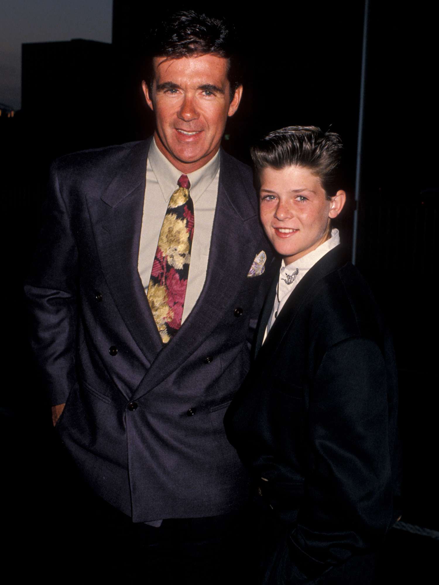 Alan Thicke and son Robin Thicke attending "ABC TV Convention" on June 14, 1990.