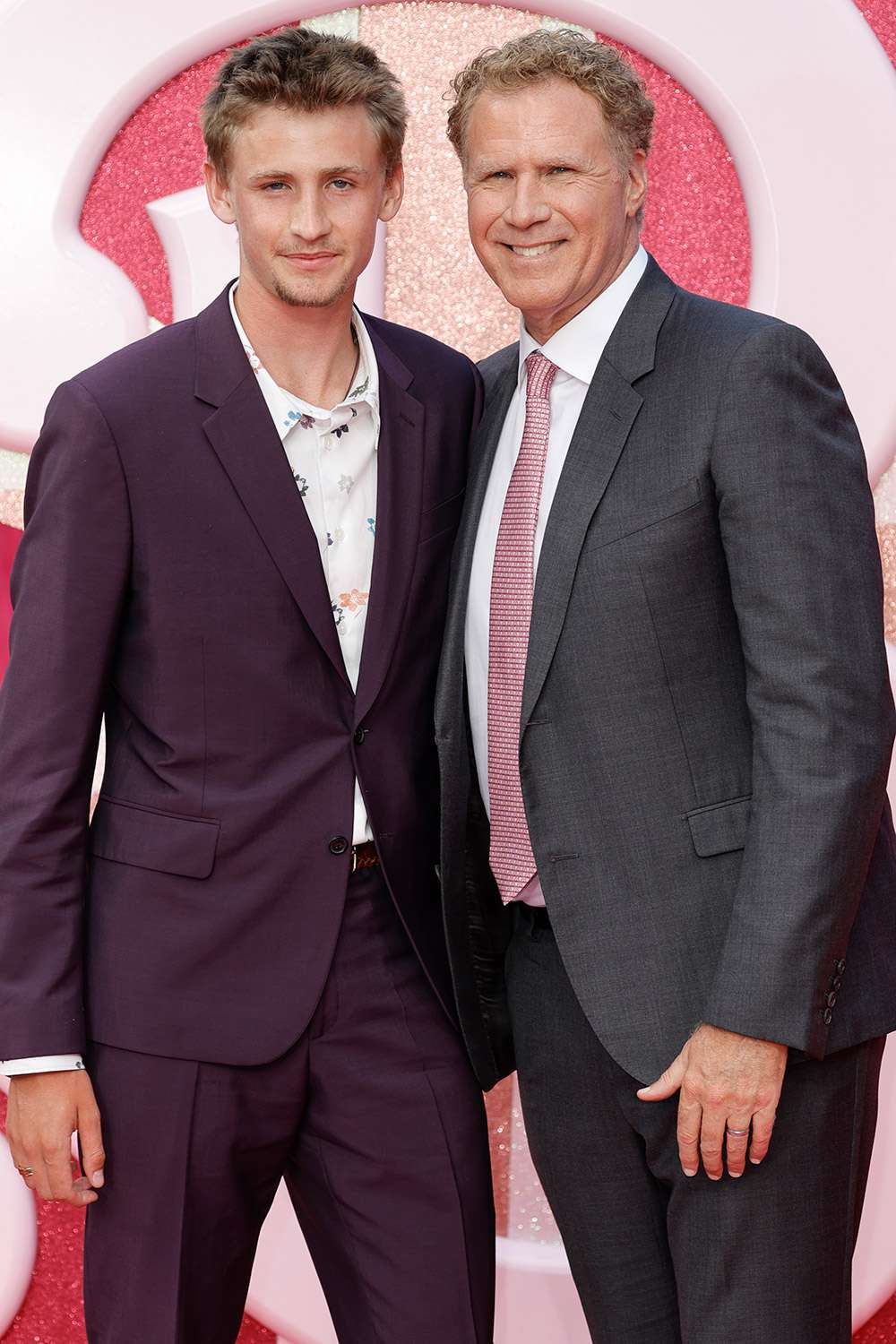 Magnus Ferrell and Will Ferrell attend The European Premiere Of "Barbie" at Cineworld Leicester Square on July 12, 2023 in London, England