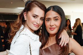 Penelope Cruz and Salma Hayek attend Salma Hayek Pinault's and Kristen Stewart's celebratory luncheon honoring Penelope Cruz's starring role in Michael Mann's Ferrari 