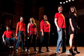 Kevin McHale, Chris Colfer, Jenna Ushkowitz, Amber Riley, Cory Monteith and Lea Michele in the "Sweet Dreams" episode of GLEE airing Thursday, April 18, 2013