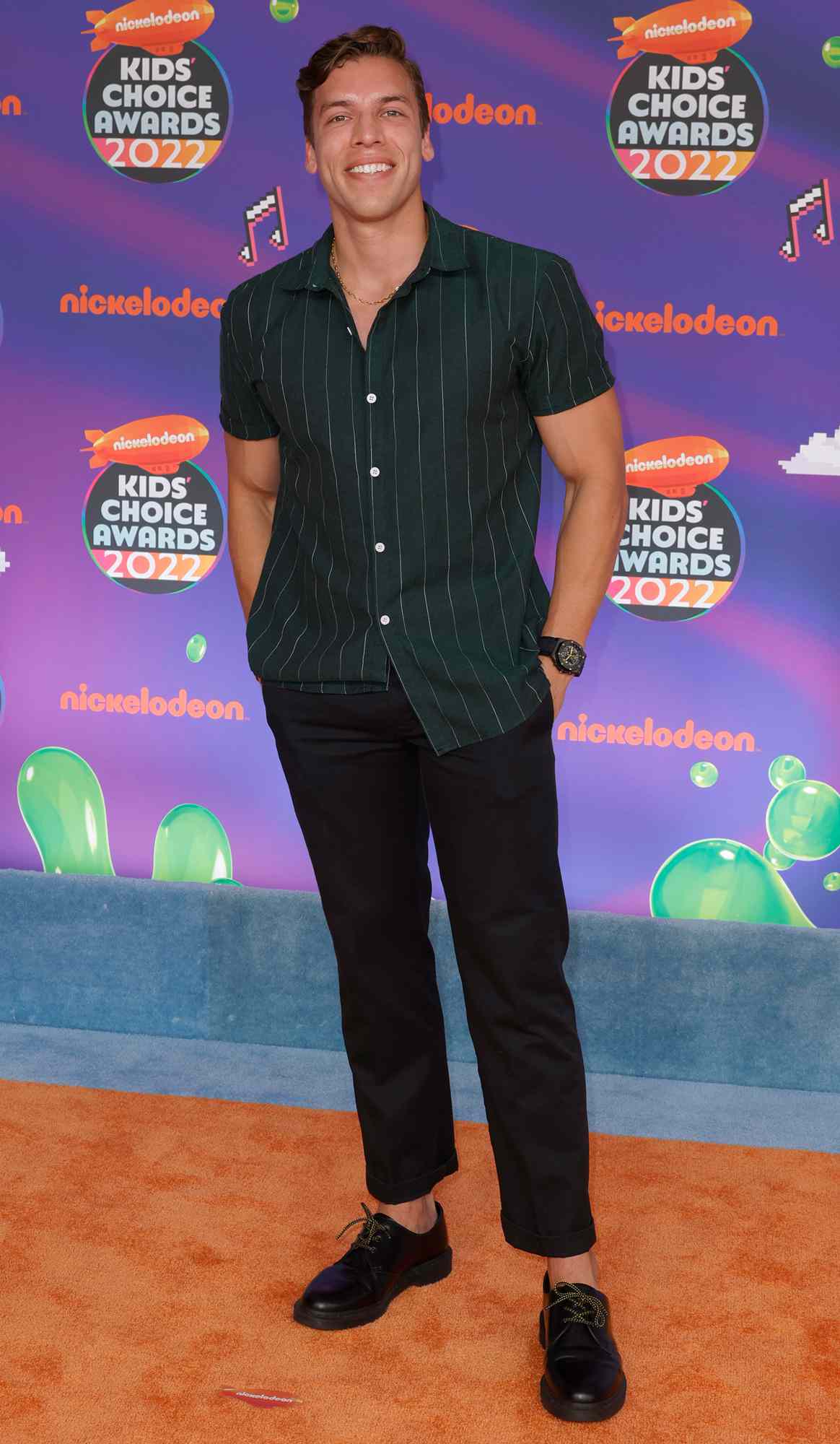Joseph Baena attends the 2022 Nickelodeon Kid's Choice Awards at Barker Hangar on April 09, 2022 in Santa Monica, California