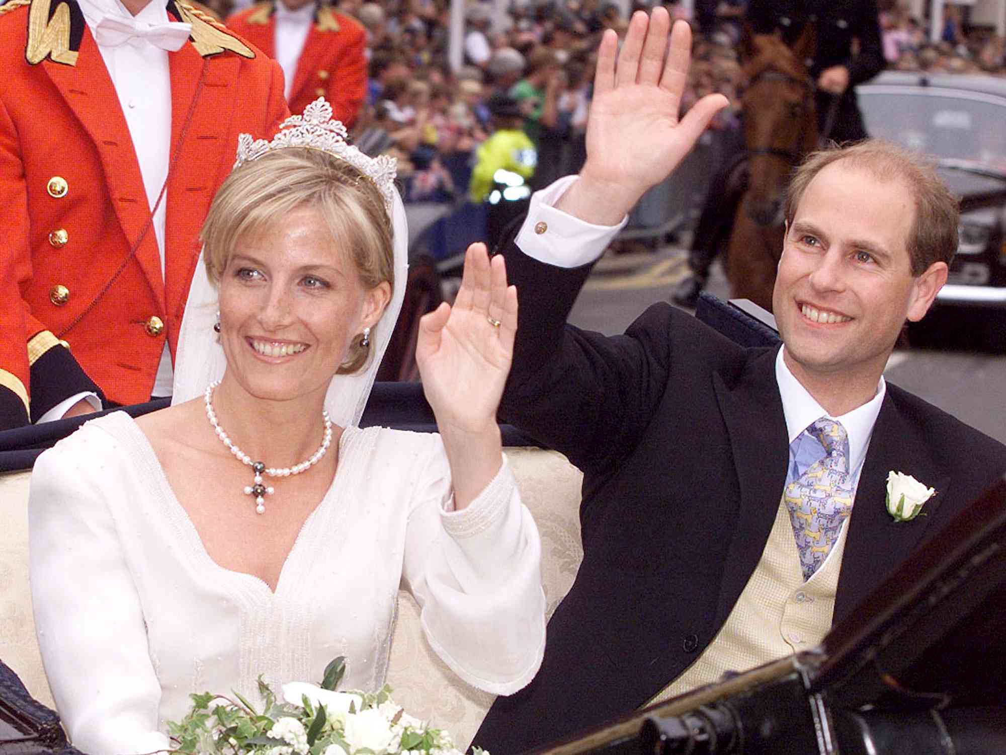 The Earl And Countess Of Wessex Following Their Wedding In St. George's Chapel