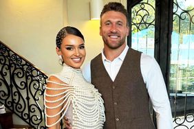 Kyle Juszczyk and Kristin Juszczyk celebrate at NFL Party