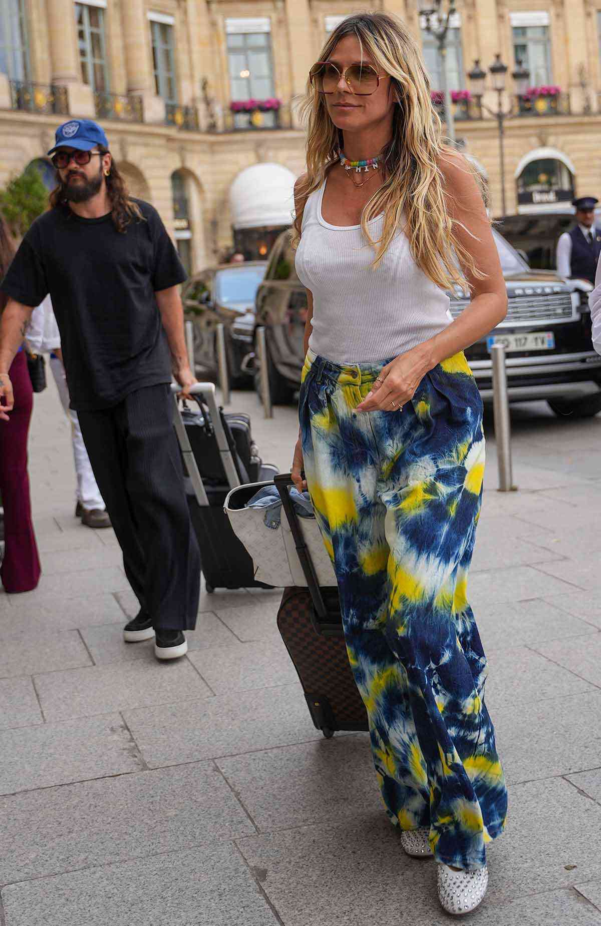 Heidi Klum Tom Kaulitz paris fashion week pfw 06 27 24
