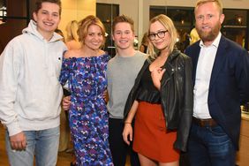 Lev Bure, Candace Cameron, Maksim Bure, Natasha Bure and Valeri Bure attend Natasha Bure "Let's Be Real" Los Angeles book launch party at Eden By Eden Sassoon on March 24, 2017 in Los Angeles, California