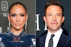 Jennifer Lopez attends ELLE's 2023 Women in Hollywood Celebration Presented by Ralph Lauren, Harry Winston and Viarae at Nya Studios on December 05, 2023 in Los Angeles, California.; Ben Affleck attends The Last Duel New York Premiere on October 09, 2021 in New York City.