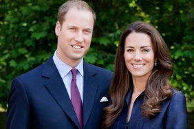 Prince William, Duke of Cambridge and Catherine, Duchess of Cambridge pose for the official tour portrait for their trip to Canada and California in the Garden's of Clarence House on June 3, 2011 in London. England