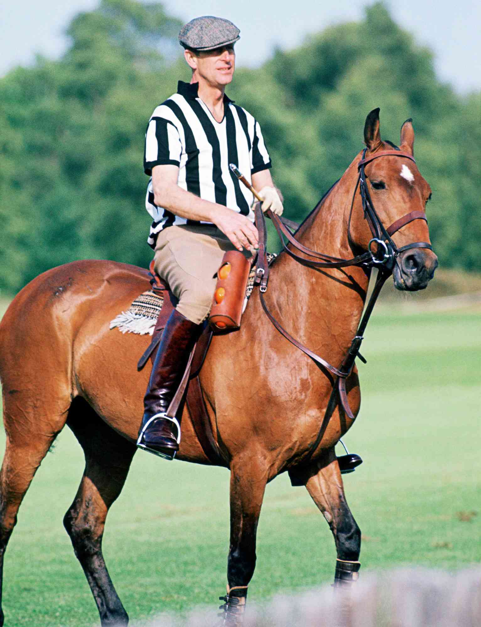 Prince Philip Acting As Polo Referee At Smith's Lawn Polo Club Circa 1973