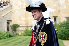 Prince William, the Prince of Wales, arrives at the Order Of The Garter Service at Windsor Castle on June 17, 2024 in Windsor, England.