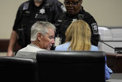 Colin Gray, 54, the father of Apalachee High School shooting suspect Colt Gray, 14, sits in the Barrow County courthouse for his first appearance, on September 6, 2024, in Winder, Georgia. 