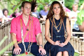 Prince William, Duke of Cambridge and Catherine, Duchess of Cambridge visit Tuvanipupu Island on their Diamond Jubilee tour of the Far East on September 17, 2012 in Honiara, Guadalcanal Island.