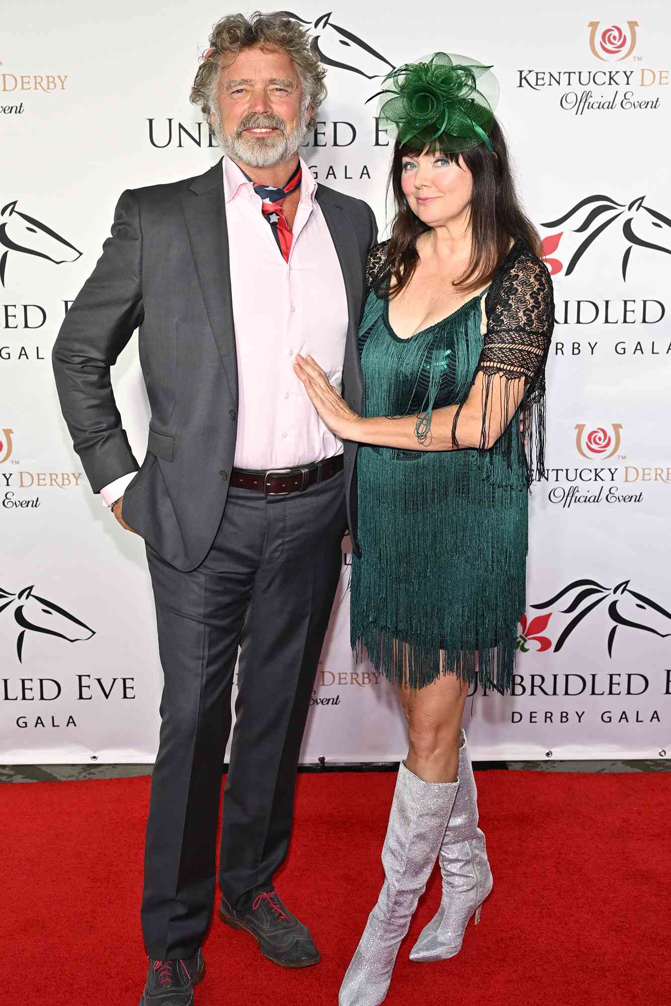 John Schneider and Dee Dee Sorvino attend the 11th Annual Unbridled Eve Kentucky Derby Gala on May 03, 2024 in Louisville, Kentucky. 