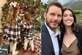 Katherine Schwarzenegger's Daughters Pose in Front of Tree in Matching Dresses on Christmas Eve