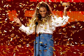 Serena Williams accepts the Legend Award onstage during Nickelodeon Kids' Choice Awards 2024 at Barker Hangar on July 13, 2024 in Santa Monica, California.