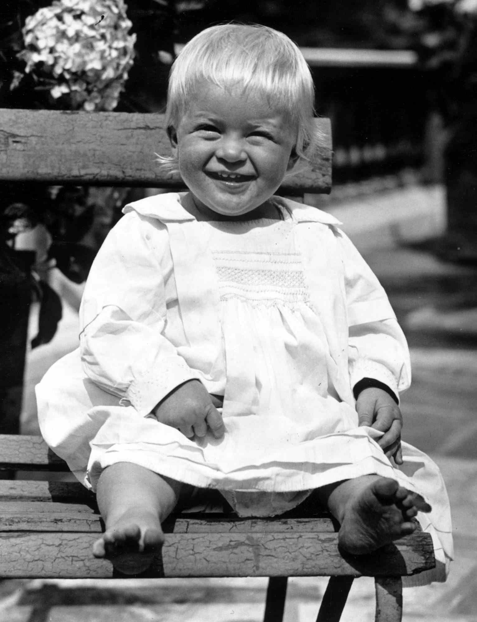 Prince Philip of Greece, later Duke of Edinburgh, as a toddler, July 1922