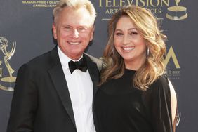 Pat Sajak and Lesly Brown attend the 44th Annual Daytime Creative Arts Emmy Awards - Arrivals at Pasadena Civic Auditorium on April 28, 2017 in Pasadena, California