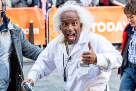 Al Roker as Emmett Lathrop "Doc" Brown from "Back to the Future" during NBC "Today" Halloween 2018 at Rockefeller Plaza on October 31, 2018 in New York City. 