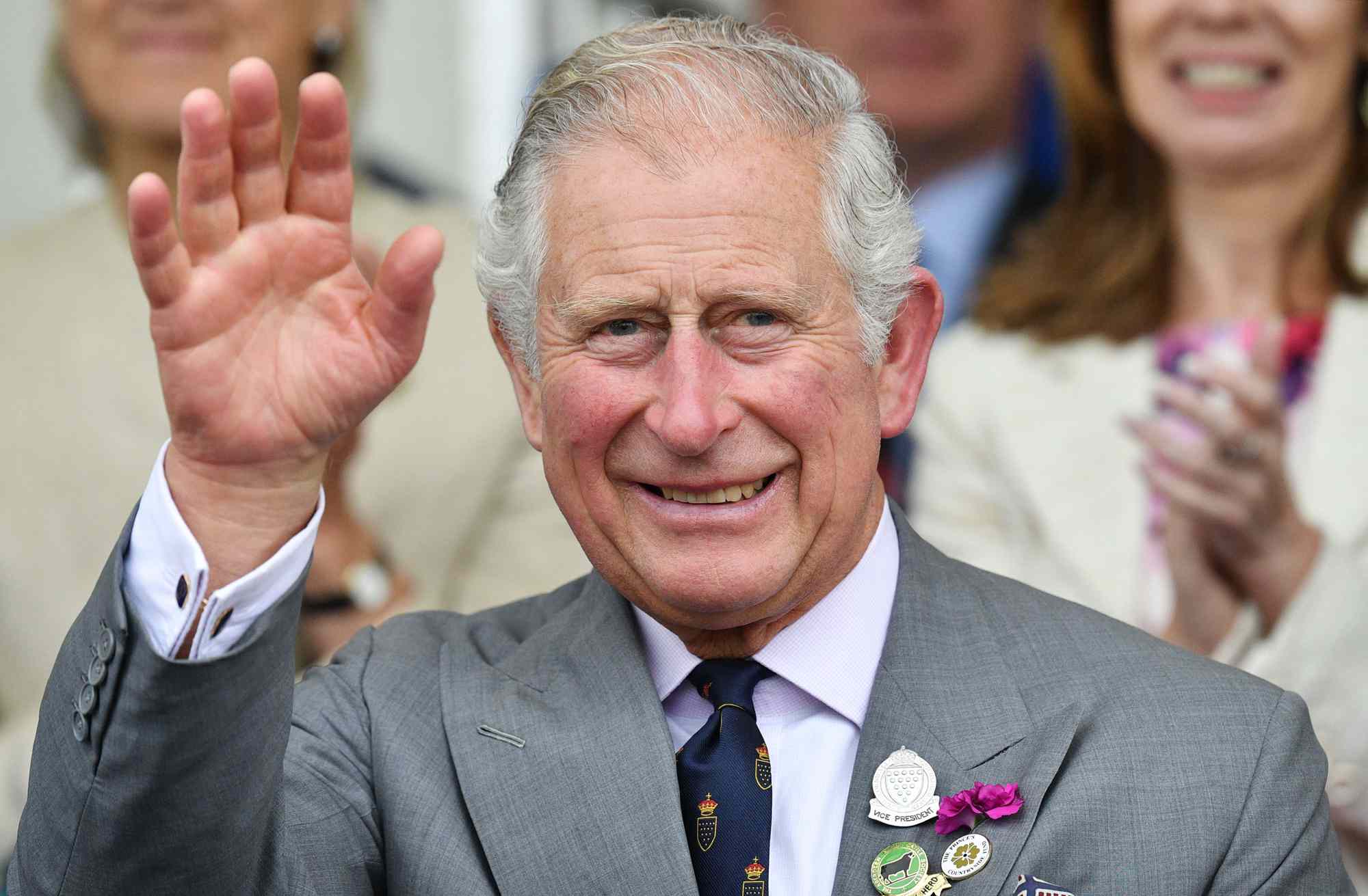 Prince Charles, Prince of Wales waves as he attends the Royal Cornwall Show on June 07, 2018 in Wadebridge, United Kingdom