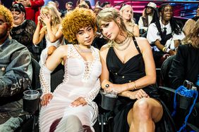 NEWARK, NEW JERSEY - SEPTEMBER 12: Ice Spice and Taylor Swift attend the 2023 Video Music Awards at Prudential Center on September 12, 2023 in Newark, New Jersey. 