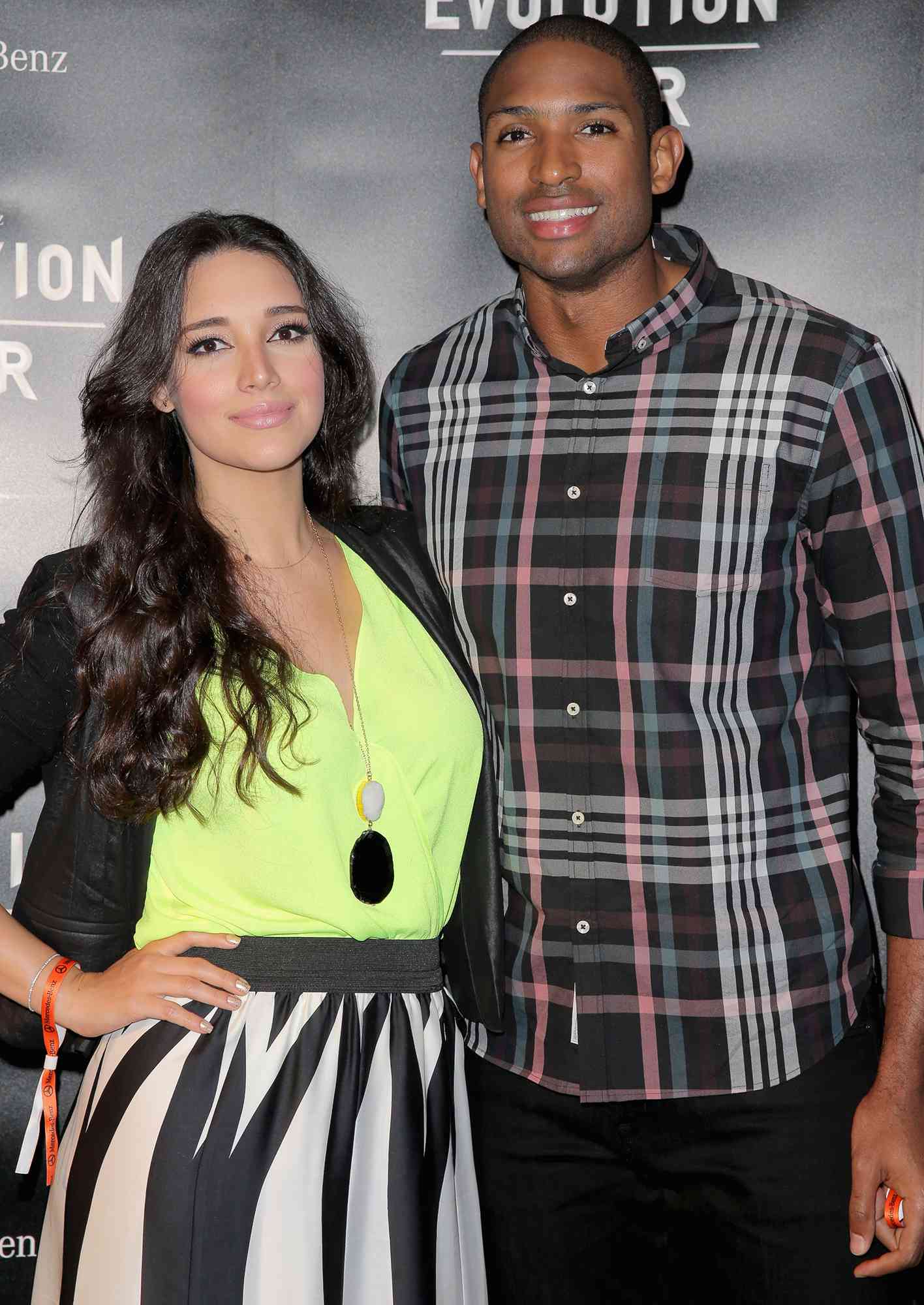 Amelia Vega and Al Horford attend the Mercedes-Benz 2015 Evolution Tour on August 4, 2015 in Los Angeles, California.
