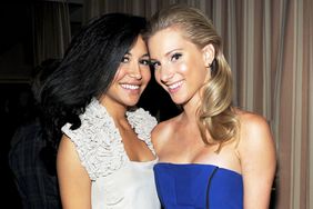 Naya Rivera and Heather Morris attend the celebration of Glee's Golden Globe nominations with InStyle and 20th Century Fox held at Sunset Tower on January 9, 2010 in West Hollywood, California.