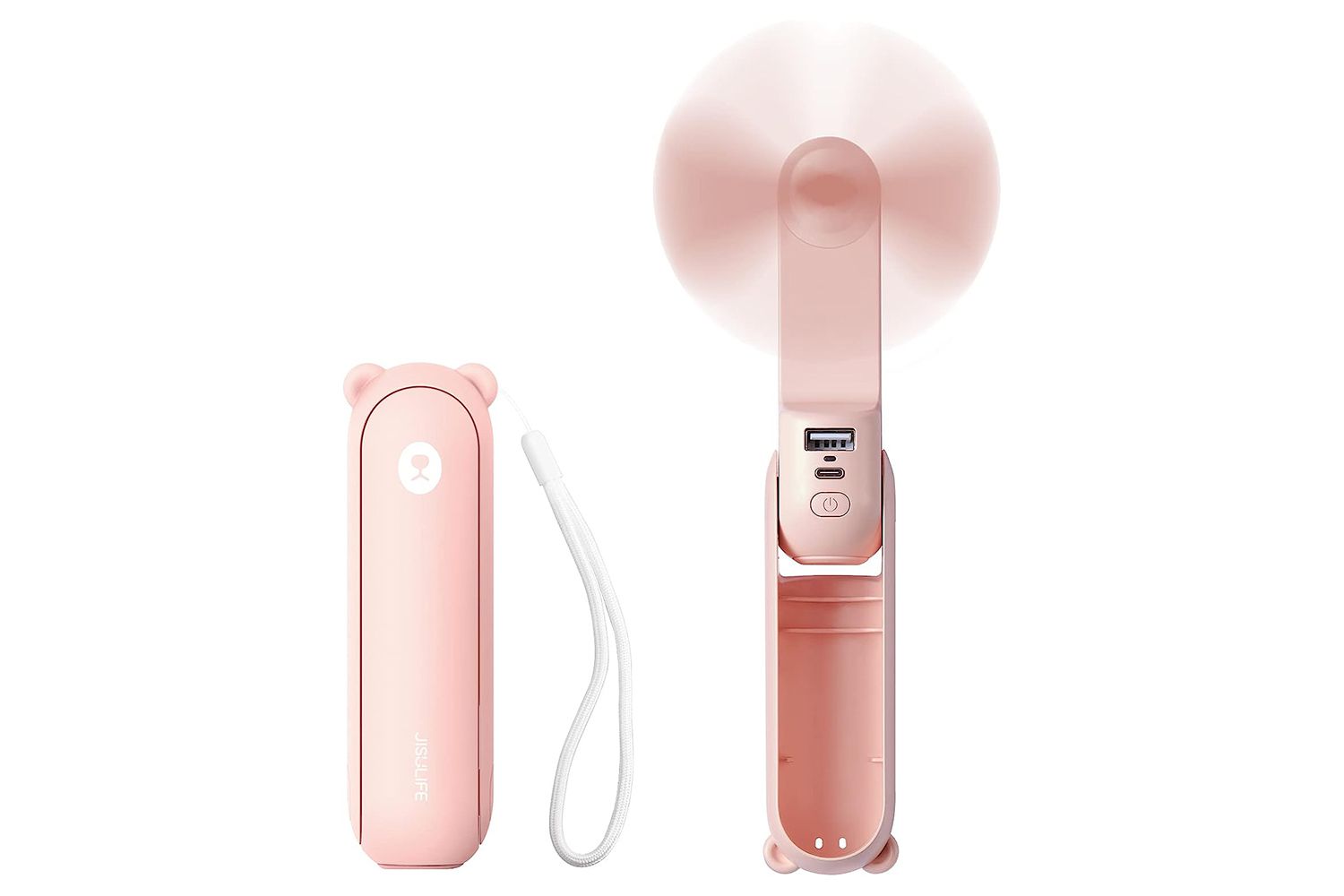 Amazon JISULIFE Handheld Mini Fan Pink
