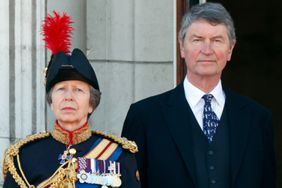 Princess Anne, Princess Royal (Colonel of the Blues and Royals) and Vice Admiral Sir Timothy Laurence stand on the balcony of Buckingham Palace after attending Trooping the Colour on June 15, 2024 
