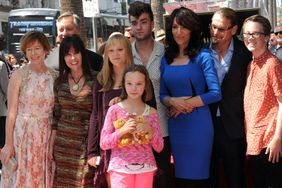 Katey Sagal and husband Kurt Sutter with family at Katey Sagal's Star Ceremony on the Hollywood Walk Of Fame on September 9, 2014