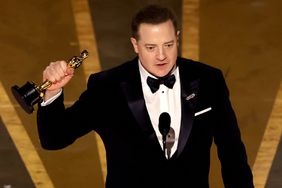 Brendan Fraser accepts the Best Actor award for "The Whale" onstage during the 95th Annual Academy Awards at Dolby Theatre on March 12, 2023 in Hollywood, California.