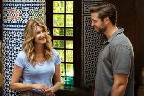 Laura Dern as Katherine Loewe and Liam Hemsworth as Owen Brophy in Lonely Planet