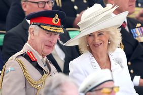 King Charles III and Queen Camilla during the UK Ministry of Defence and the Royal British Legion's commemorative event 