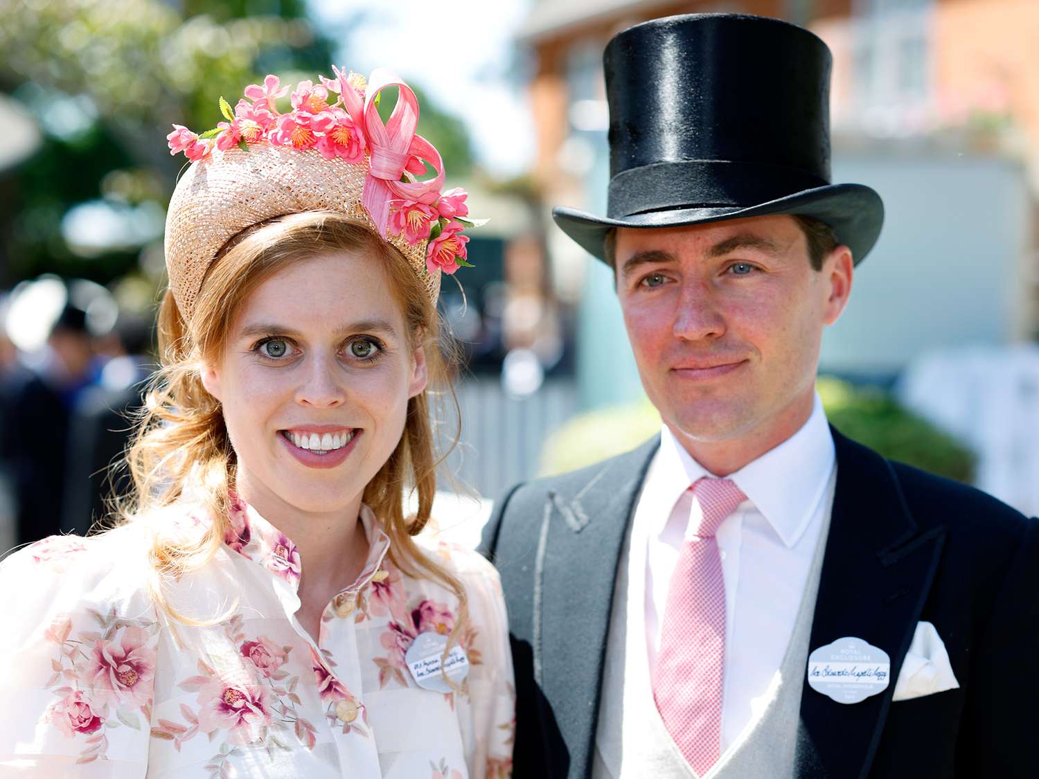 Princess Beatrice and Edoardo Mapelli Mozzi attend day 1 of Royal Ascot at Ascot Racecourse on June 14, 2022 in Ascot, England