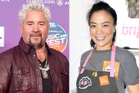 Guy Fieri attends the 2022 Bud Light Super Bowl Music Fest at Crypto.com Arena on February 12, 2022 in Los Angeles, California; Chef Shirley Chung poses with her morsels at the "Taste Of The Nation" food event presented by No Kid Hungry at Media Park on June 05, 2022 in Culver City, California.