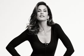 Cindy Crawford in black top for Good American