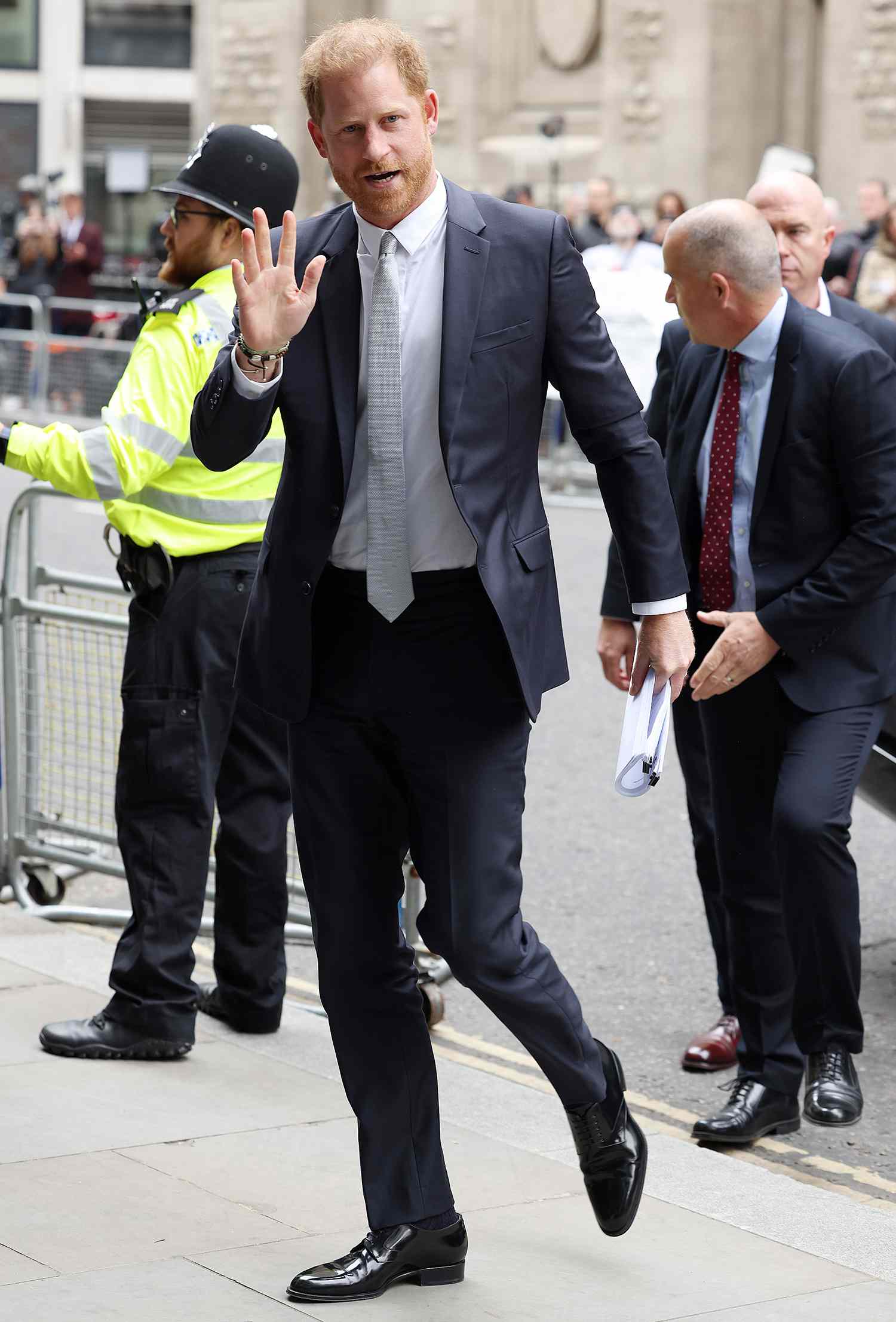 Prince Harry arrives at the High Court