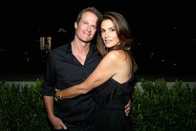 Rande Gerber and model Cindy Crawford attends the fashion week celebration with DuJour Magazine hosted by Cindy Crawford and Rande Gerber at Mr. Purple on September 11, 2017 in New York City