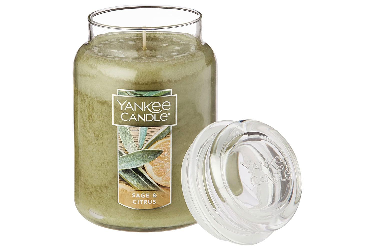 Amazon Yankee Candle Sage & Citrus Scented, 22oz Single Wick Candle